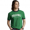 Mens Classic Fit Polo Logo Jersey Green