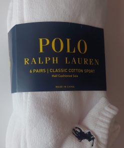 white polo no show socks 10-13