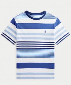 Polo Boys Blue-White Striped T-Shirt X-Large