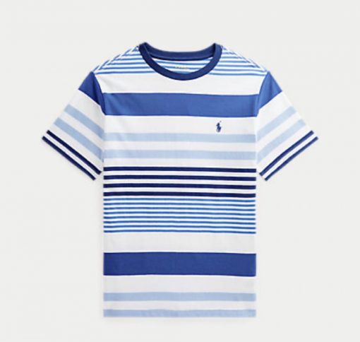 Polo Boys Blue-White Striped T-Shirt X-Large