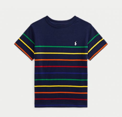 Polo Boys Rainbow Striped T-Shirt Size 7